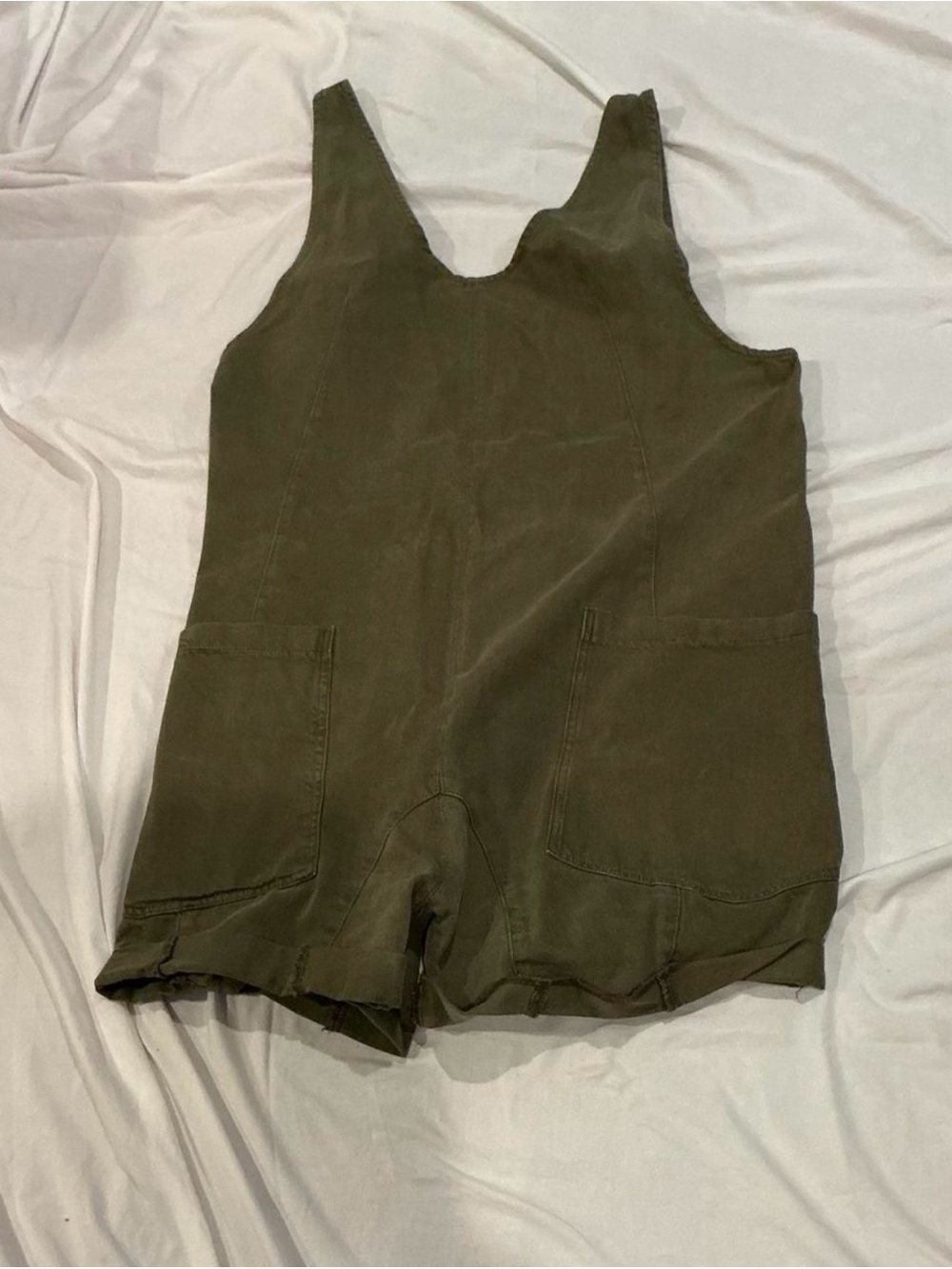Free people we the free high roller overalls Large olive green